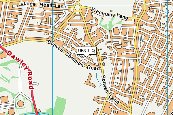 UB3 1LQ map - OS VectorMap District (Ordnance Survey)