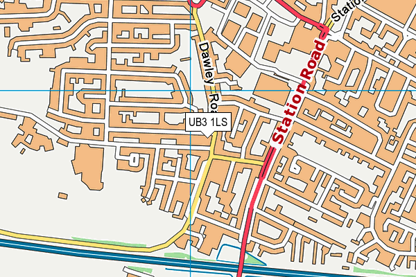 UB3 1LS map - OS VectorMap District (Ordnance Survey)