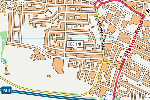 UB3 1NH map - OS VectorMap District (Ordnance Survey)