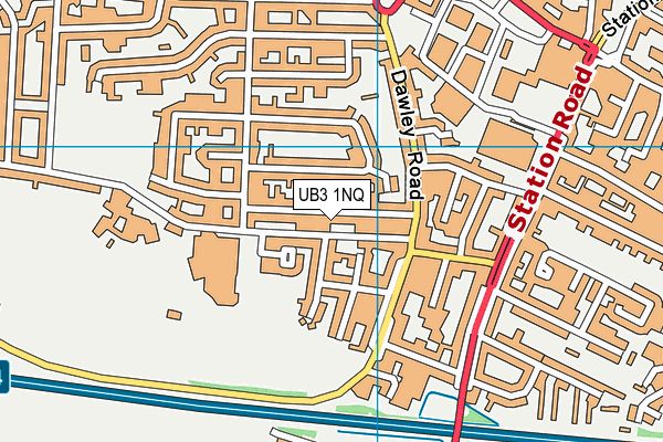 UB3 1NQ map - OS VectorMap District (Ordnance Survey)