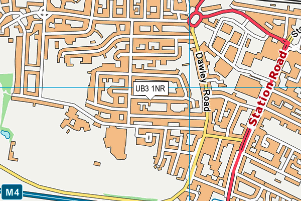 UB3 1NR map - OS VectorMap District (Ordnance Survey)