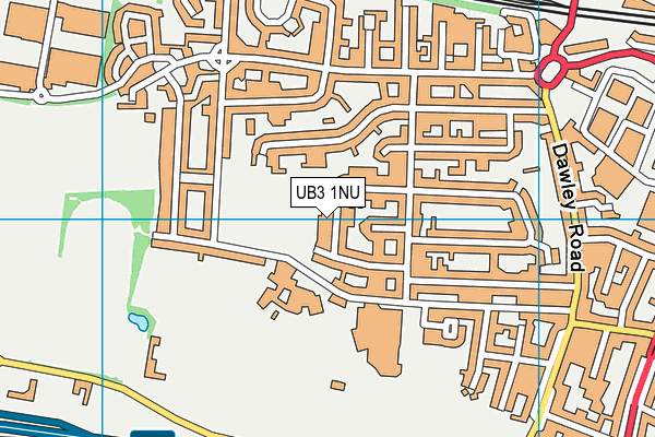 UB3 1NU map - OS VectorMap District (Ordnance Survey)