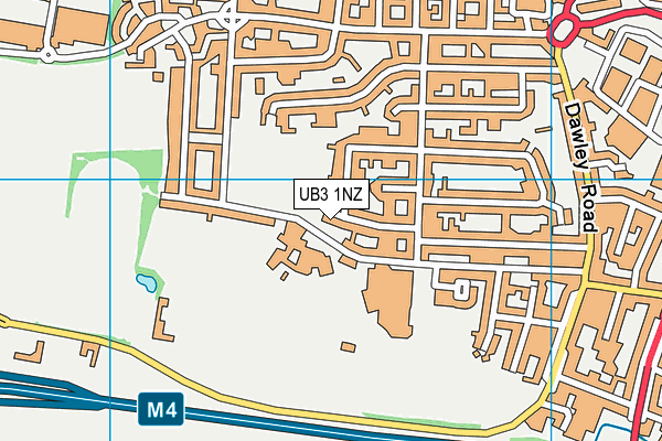 UB3 1NZ map - OS VectorMap District (Ordnance Survey)