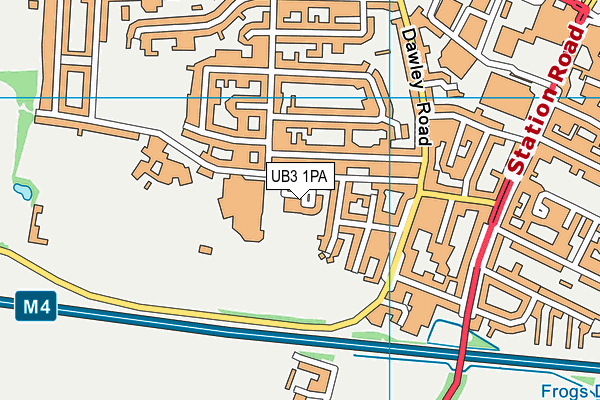UB3 1PA map - OS VectorMap District (Ordnance Survey)