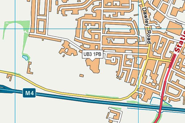 Harlington School map (UB3 1PB) - OS VectorMap District (Ordnance Survey)