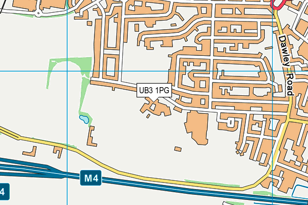 UB3 1PG map - OS VectorMap District (Ordnance Survey)