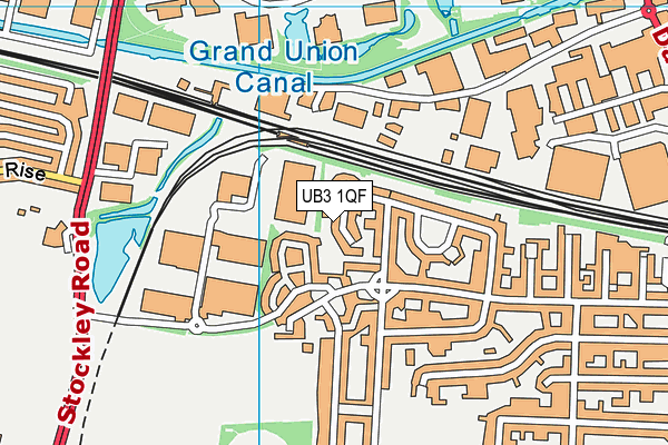 UB3 1QF map - OS VectorMap District (Ordnance Survey)