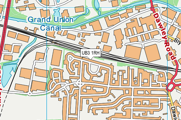 UB3 1RH map - OS VectorMap District (Ordnance Survey)