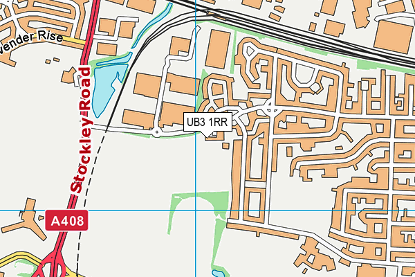 UB3 1RR map - OS VectorMap District (Ordnance Survey)