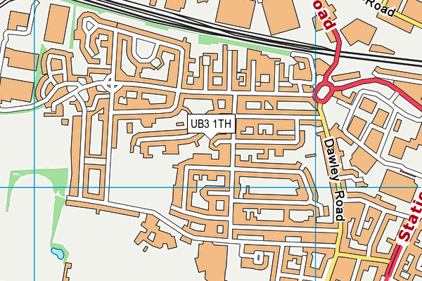 UB3 1TH map - OS VectorMap District (Ordnance Survey)