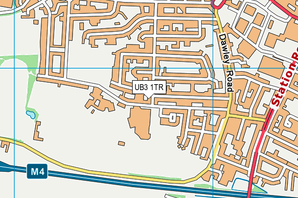 UB3 1TR map - OS VectorMap District (Ordnance Survey)