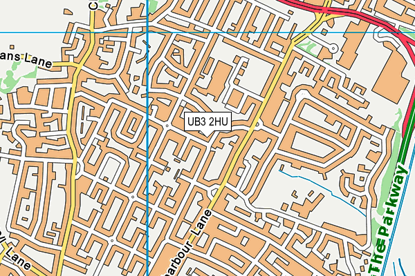 UB3 2HU map - OS VectorMap District (Ordnance Survey)