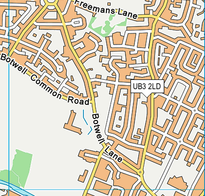 UB3 2LD map - OS VectorMap District (Ordnance Survey)