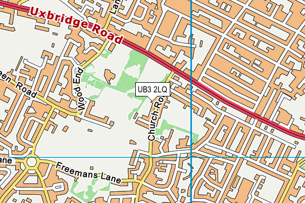 UB3 2LQ map - OS VectorMap District (Ordnance Survey)