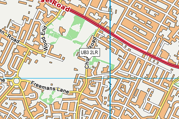 UB3 2LR map - OS VectorMap District (Ordnance Survey)