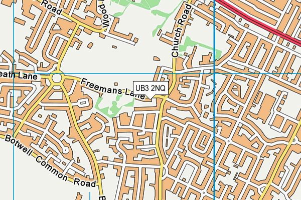 UB3 2NQ map - OS VectorMap District (Ordnance Survey)