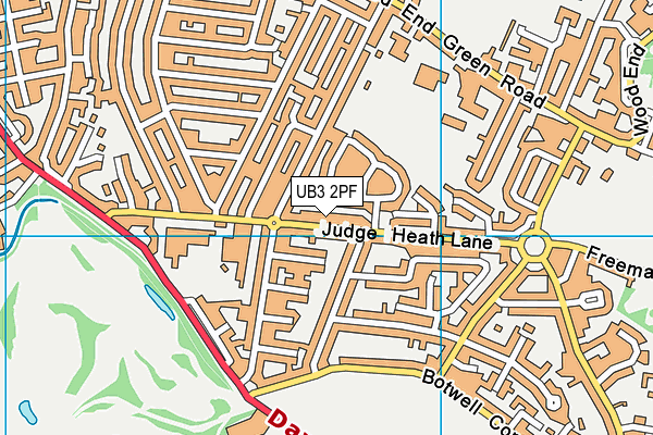 Hayes Stadium Sports Centre (Closed) map (UB3 2PF) - OS VectorMap District (Ordnance Survey)