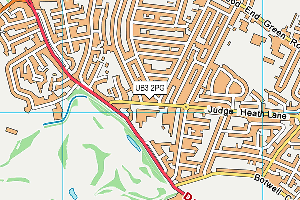 UB3 2PG map - OS VectorMap District (Ordnance Survey)