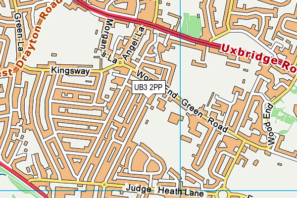 UB3 2PP map - OS VectorMap District (Ordnance Survey)