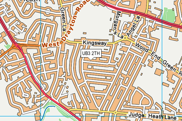 UB3 2TH map - OS VectorMap District (Ordnance Survey)