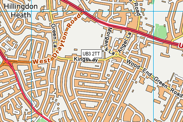 UB3 2TT map - OS VectorMap District (Ordnance Survey)