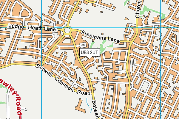 UB3 2UT map - OS VectorMap District (Ordnance Survey)