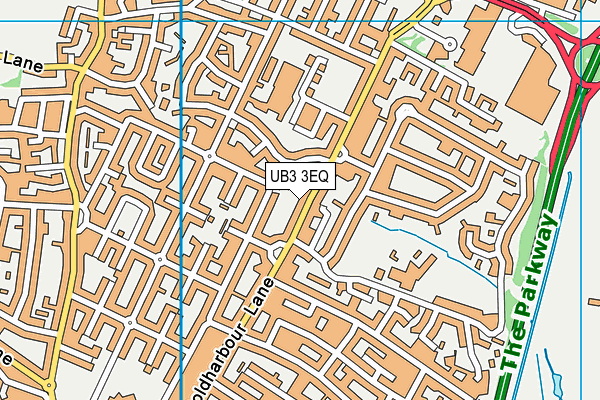 UB3 3EQ map - OS VectorMap District (Ordnance Survey)