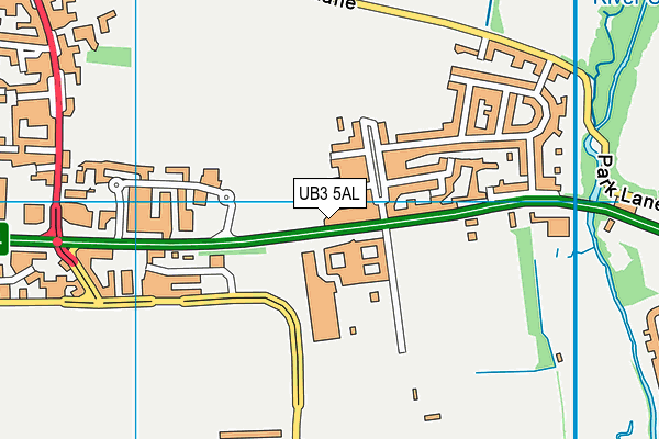 UB3 5AL map - OS VectorMap District (Ordnance Survey)