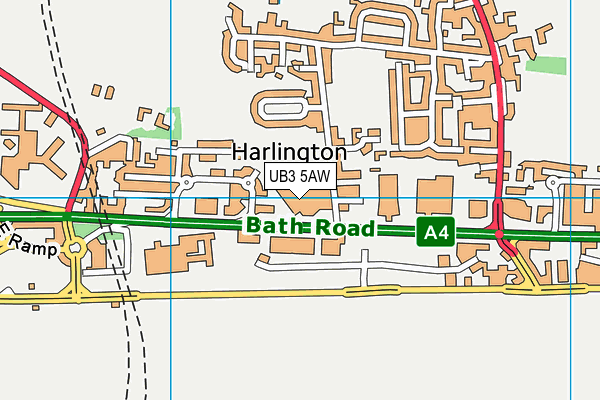 The Spa & Gym Heathrow map (UB3 5AW) - OS VectorMap District (Ordnance Survey)