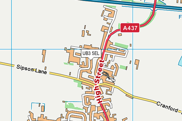 UB3 5EL map - OS VectorMap District (Ordnance Survey)
