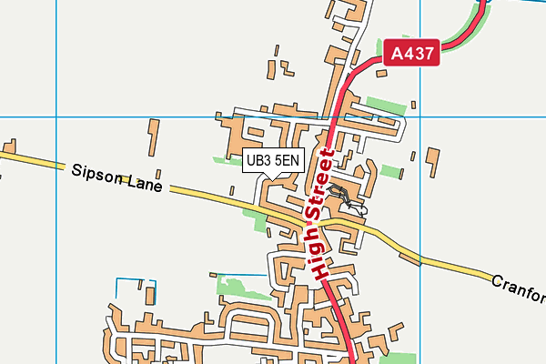 UB3 5EN map - OS VectorMap District (Ordnance Survey)