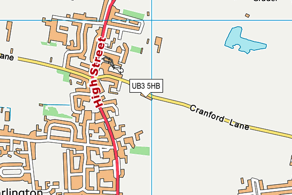UB3 5HB map - OS VectorMap District (Ordnance Survey)