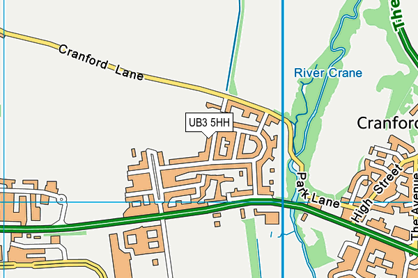 UB3 5HH map - OS VectorMap District (Ordnance Survey)
