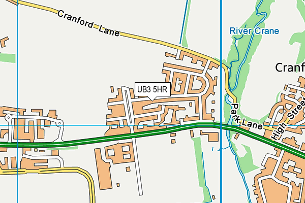 UB3 5HR map - OS VectorMap District (Ordnance Survey)