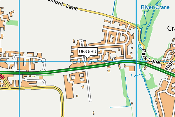 UB3 5HU map - OS VectorMap District (Ordnance Survey)