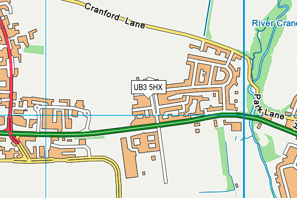 UB3 5HX map - OS VectorMap District (Ordnance Survey)