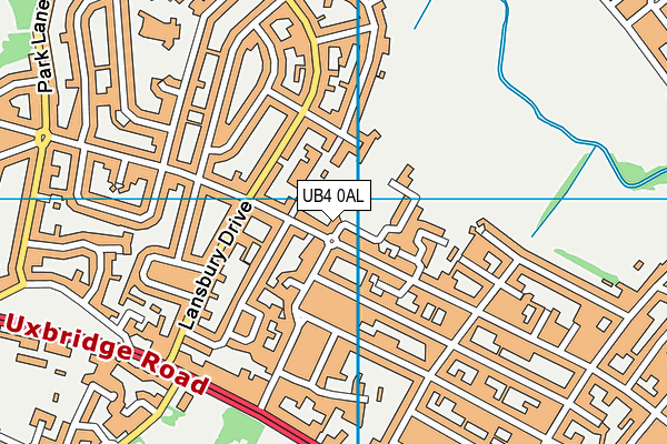 UB4 0AL map - OS VectorMap District (Ordnance Survey)