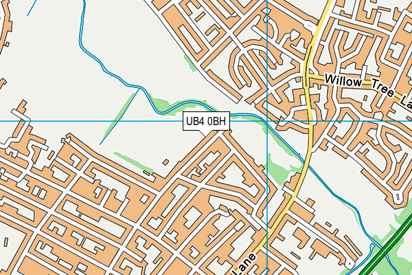 UB4 0BH map - OS VectorMap District (Ordnance Survey)