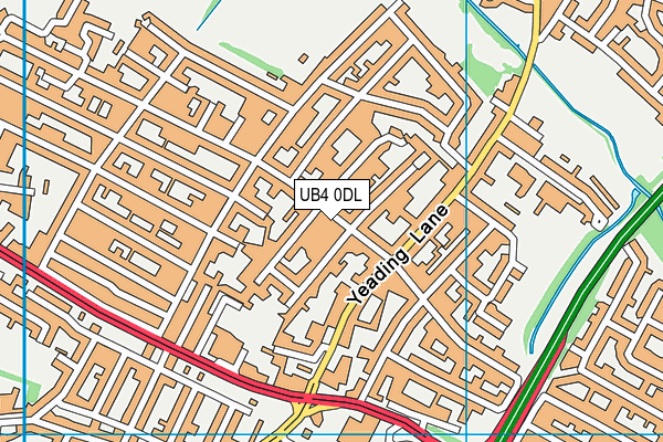 UB4 0DL map - OS VectorMap District (Ordnance Survey)