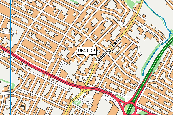 UB4 0DP map - OS VectorMap District (Ordnance Survey)