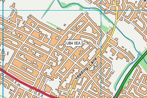UB4 0EA map - OS VectorMap District (Ordnance Survey)