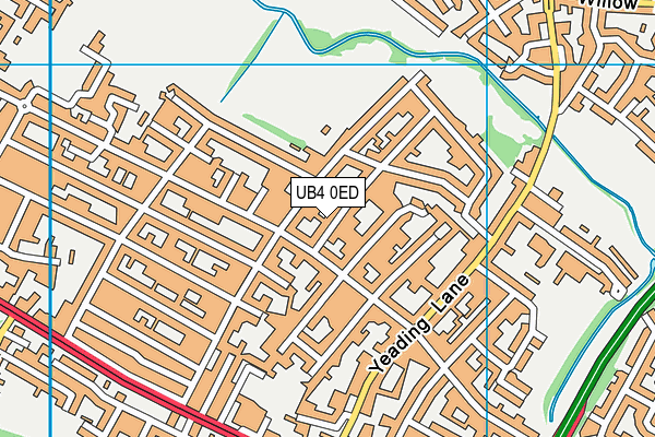 UB4 0ED map - OS VectorMap District (Ordnance Survey)
