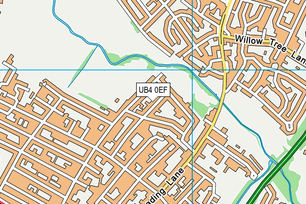 UB4 0EF map - OS VectorMap District (Ordnance Survey)