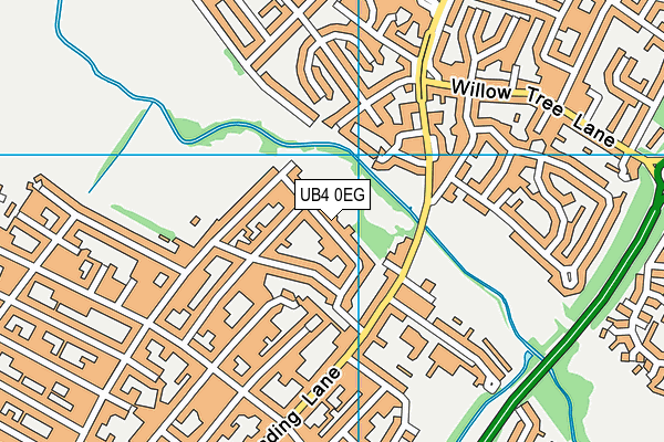 UB4 0EG map - OS VectorMap District (Ordnance Survey)
