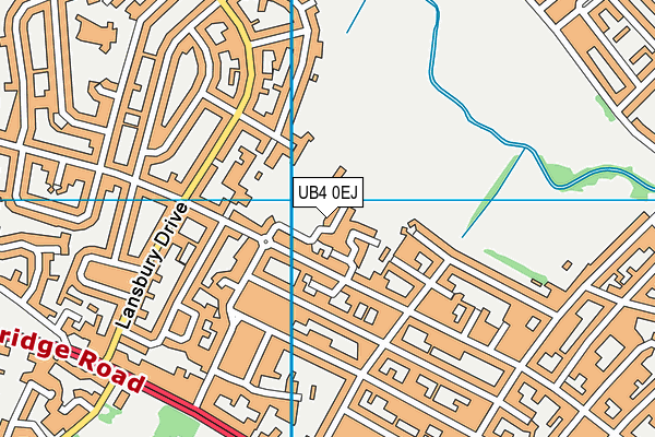UB4 0EJ map - OS VectorMap District (Ordnance Survey)