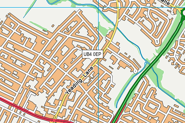 UB4 0EP map - OS VectorMap District (Ordnance Survey)