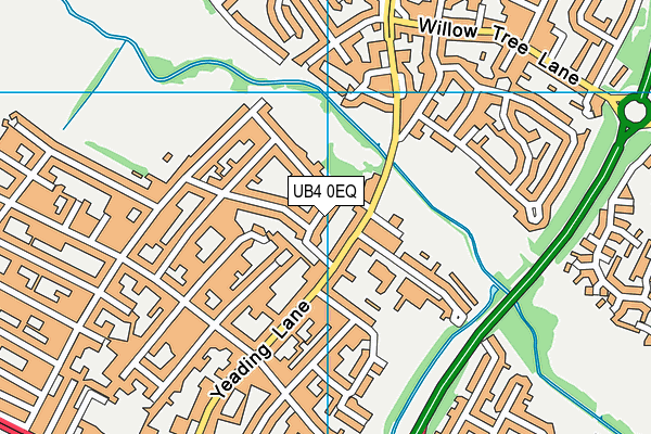 UB4 0EQ map - OS VectorMap District (Ordnance Survey)