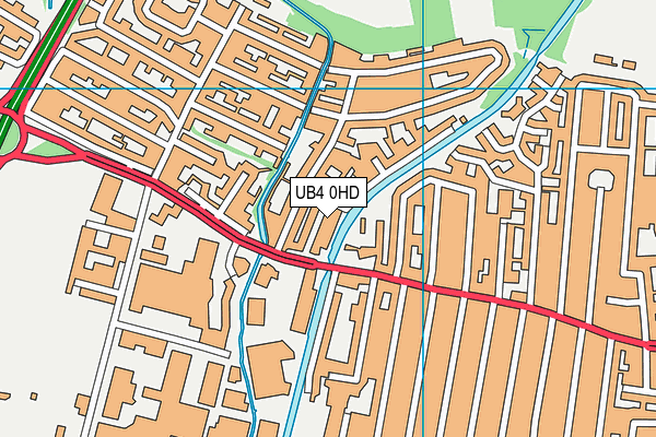UB4 0HD map - OS VectorMap District (Ordnance Survey)