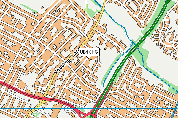 UB4 0HG map - OS VectorMap District (Ordnance Survey)