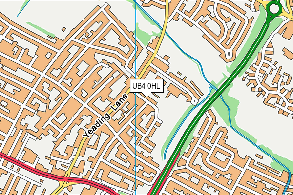 UB4 0HL map - OS VectorMap District (Ordnance Survey)